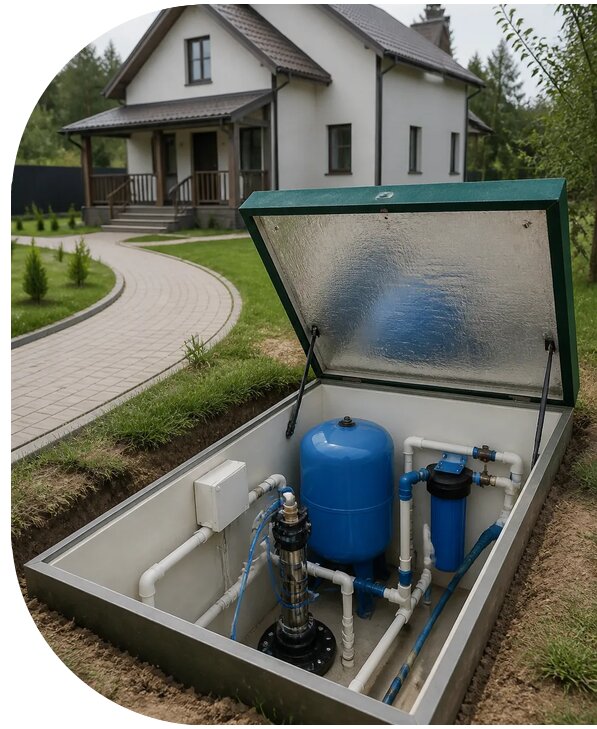 Автономное водоснабжение дома в Дивногорске от 151650 р. | АПаруса-Двн